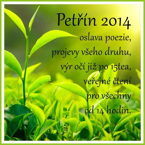 Poezie na Petříně 2014 - Pozvánka